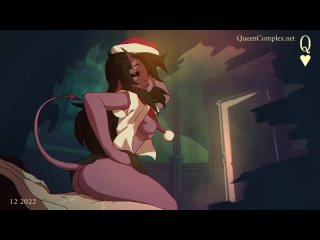 rule 34 - 1boy 1girls animated ass black sclera bouncing breasts breasts christmas cum cum inside duo erect penis erection